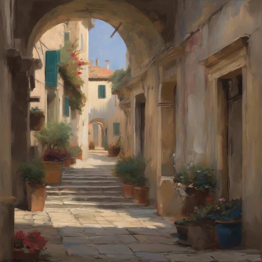 Παλιό τοπίο με καλλιτέχνες που άλλαξαν την πορεία της τέχνης σε γραφική γειτονιά.